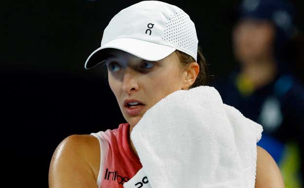 Iga Swiatek durante el Open de Australia 2025. REUTERS