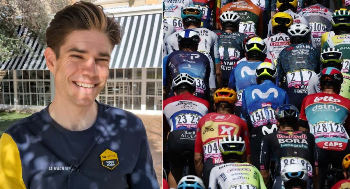 Wout van Aert, durante su entrevista con Relevo en Úbeda./DANIEL ARRIBAS / AGENCIAS