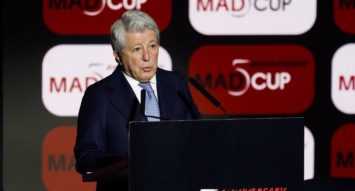 Enrique Cerezo, presidente del Atlético de Madrid.