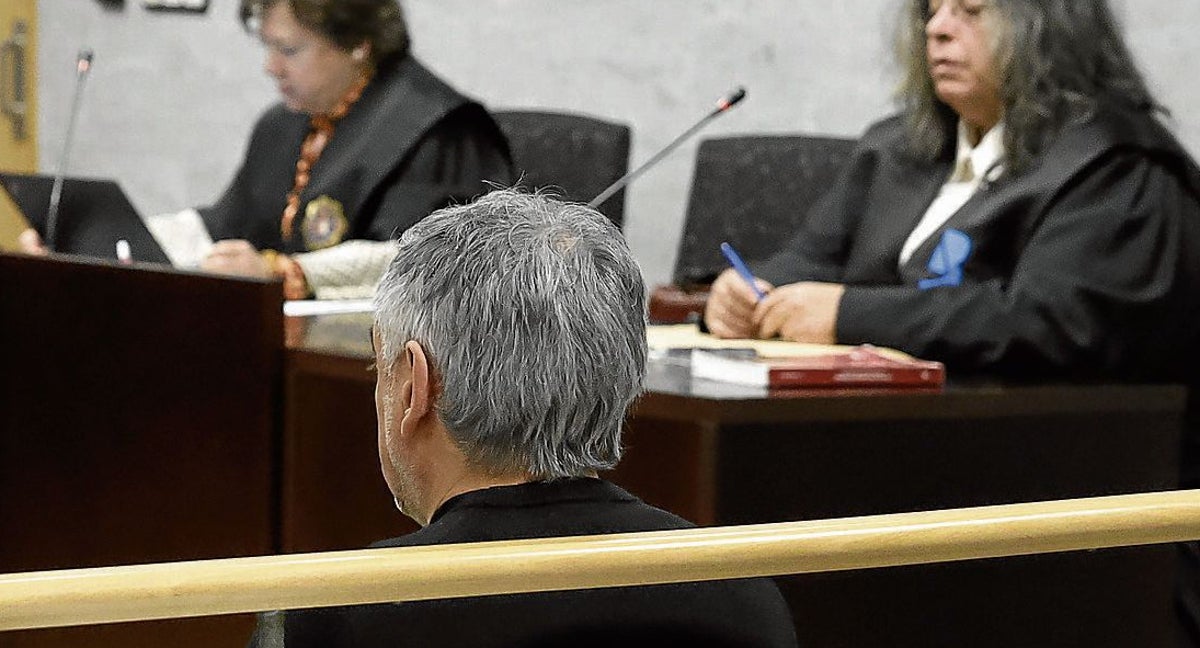 Mario López durante el juicio en la Audiencia de Bizkaia.