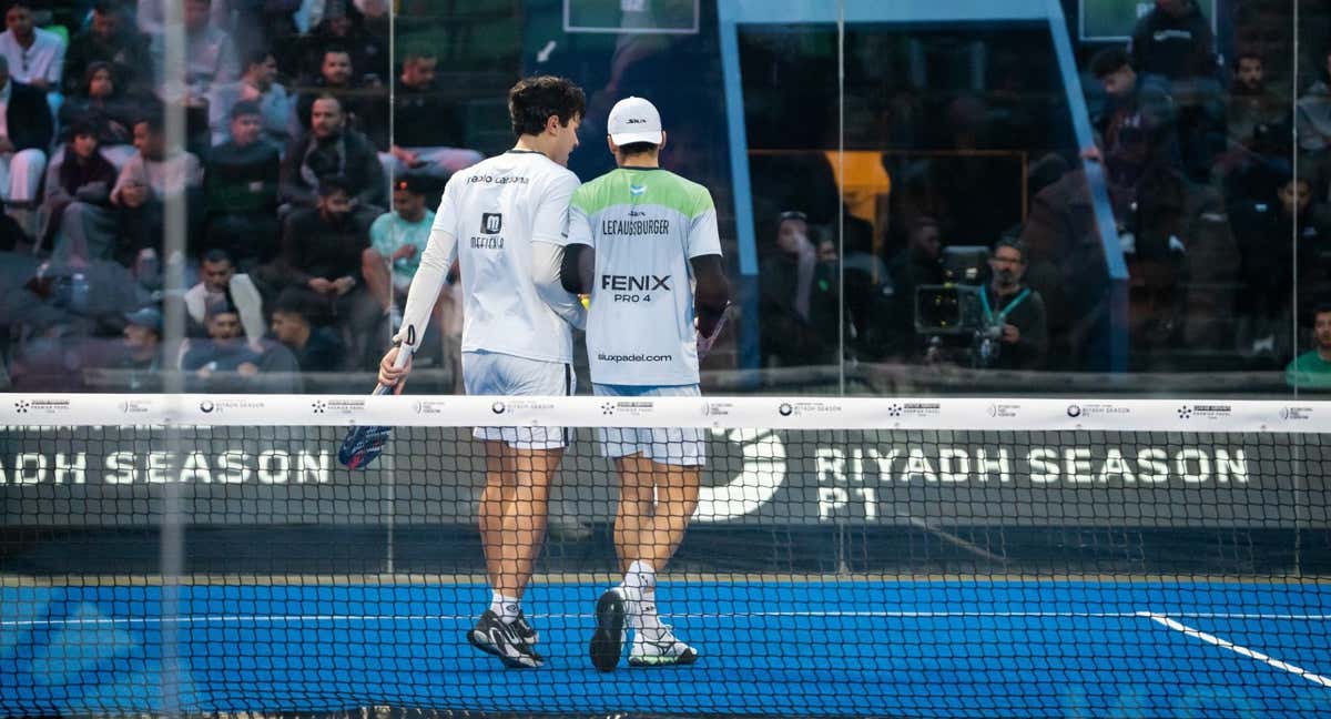 Cardona y Augsburguer en el Premier Padel de Riad./PREMIER PADEL