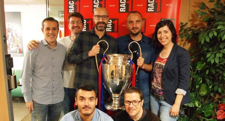 El equipo de las transmisiones del Barça en RAC1 de 2017.