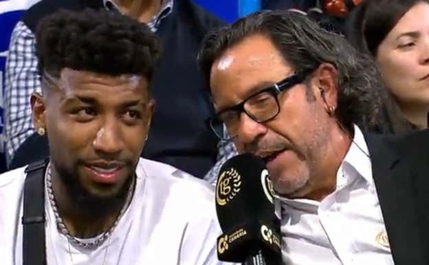 Emerson Royal, entrevistado en el terrero de Vecindario TV CANARIA