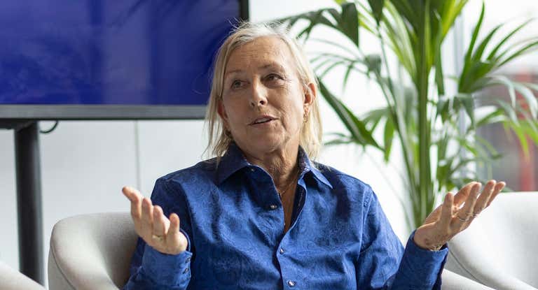 Navratilova, durante una entrevista en 2022.