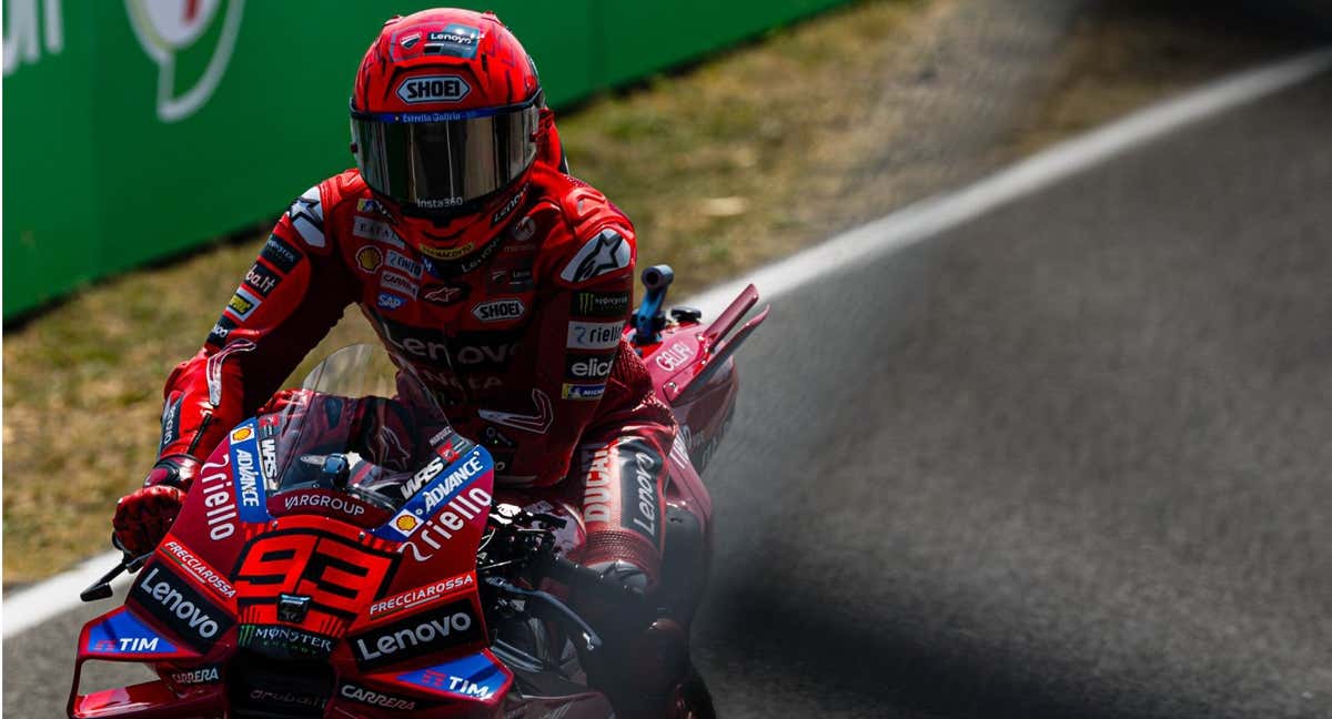 Marc Márquez entrando al pit lane. /Redes sociales