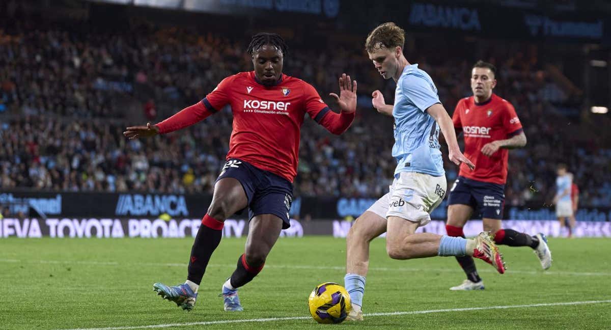 Boyomo está siendo una de las figuras de Osasuna. /AFP