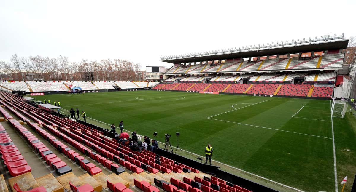 Vista panorámica del Estadio de Vallecas en enero de 2025./GETTY