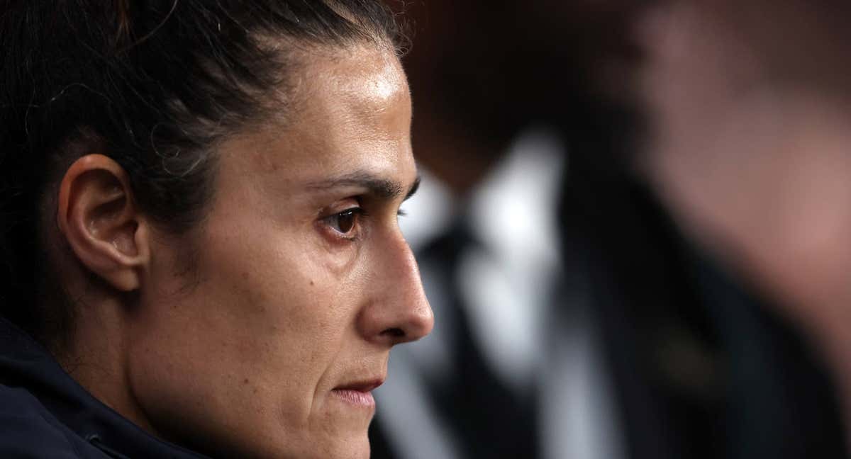 Montse Tomé durante el partido de España en Wembley. /Getty