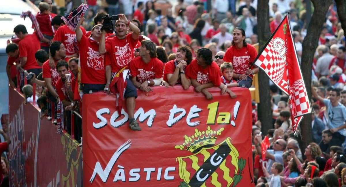 Celebración del ascenso del Nàstic a Primera en 2006. /EFE / Jaume Sellart