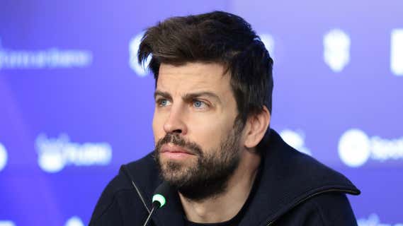 Gerard Piqué, en una rueda de prensa de la Kings League en 2025/Getty Images