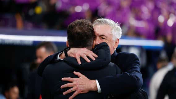 Ancelotti y Simeone, antes del partido. /EP