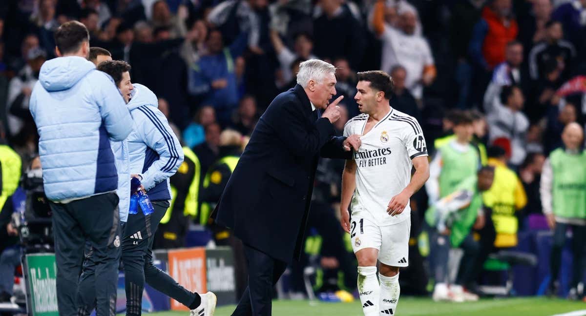 Brahim y Ancelotti./EP