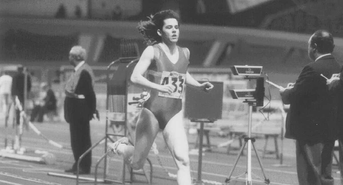 Sandra Myers compitiendo en el Campeonato de España de pista cubierta 1993./ARCHIVO