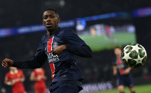 Ousmane Dembélé no fue capaz de marcar gol al Liverpool. AFP