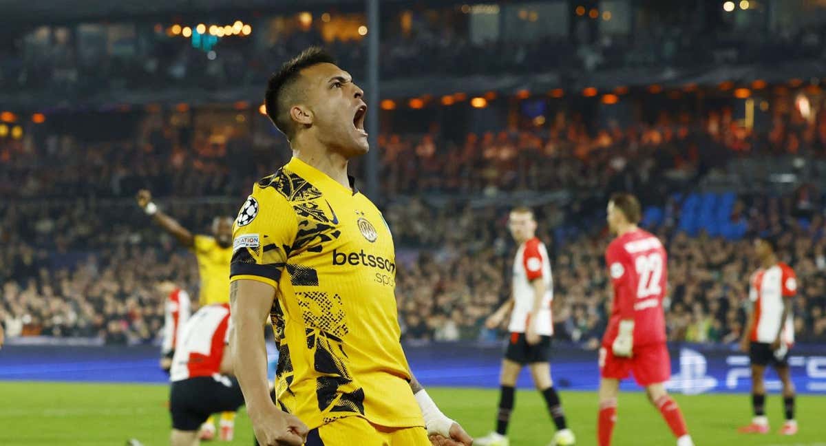 Lautaro es el máximo goleador de la historia del Inter en Champions.