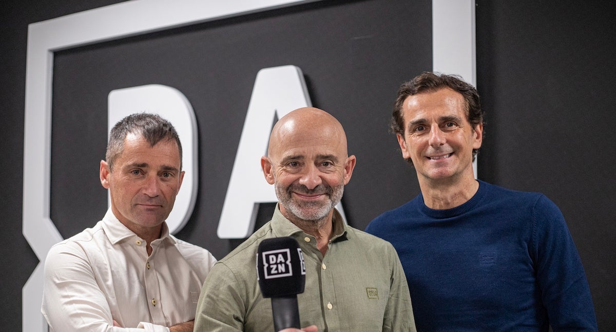 Antonio Lobato, Pedro de la Rosa y Toni Cuquerella.