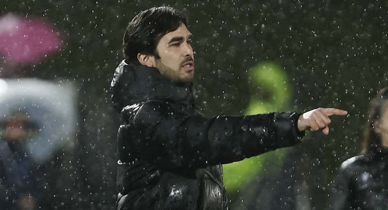 Pere Romeu durante el partido ante el Madrid.