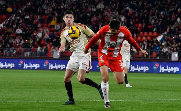 Panichelli, en un partido contra el Almería.  EFE