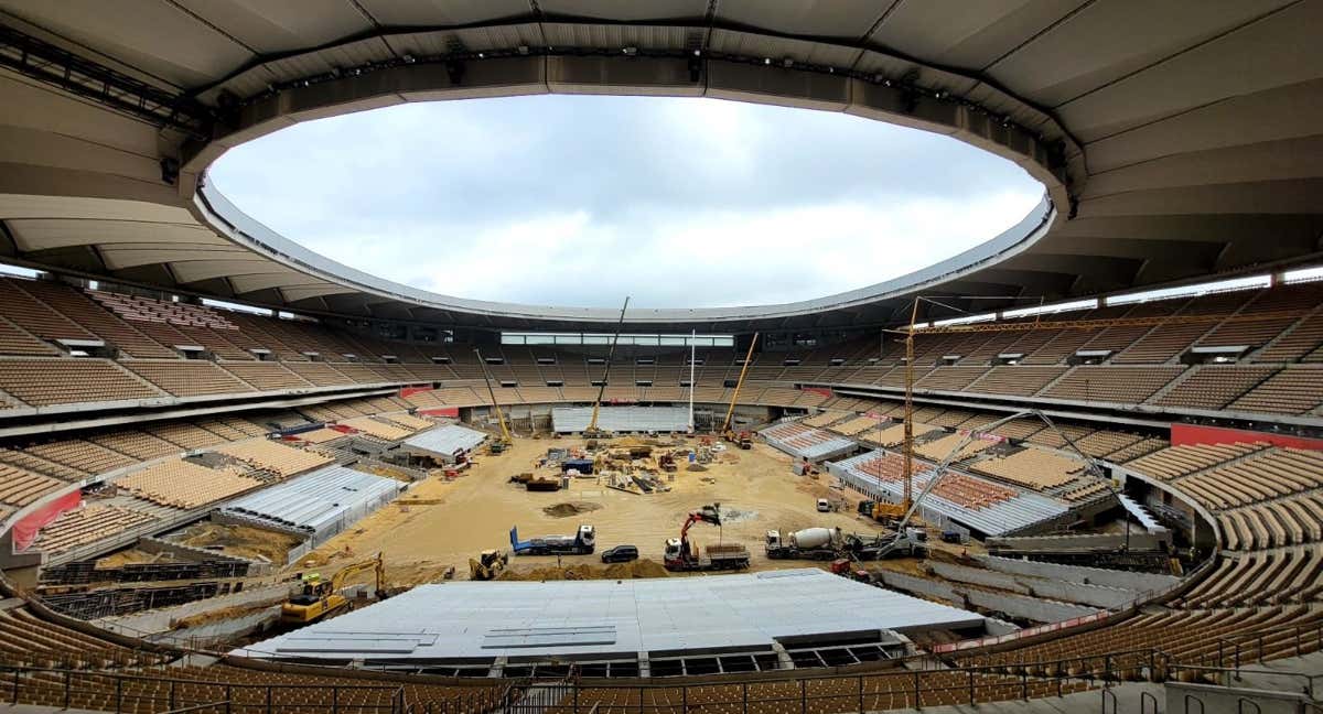 Obras en La Cartuja.  /Estadio La Cartuja.