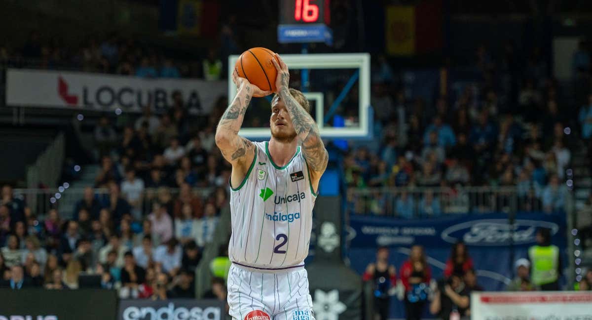 Olek Balcerowski, en un partido con el Unicaja. /GETTY