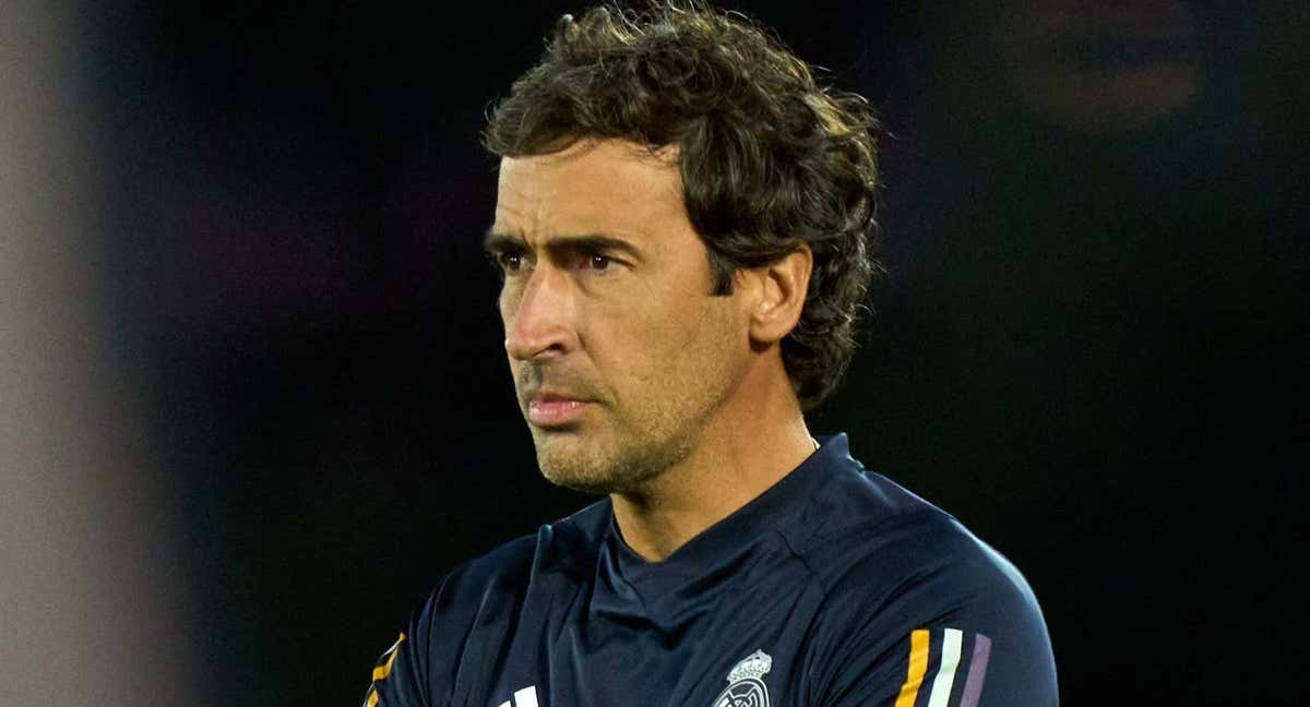 Raúl, durante un partido del Real Madrid Castilla./