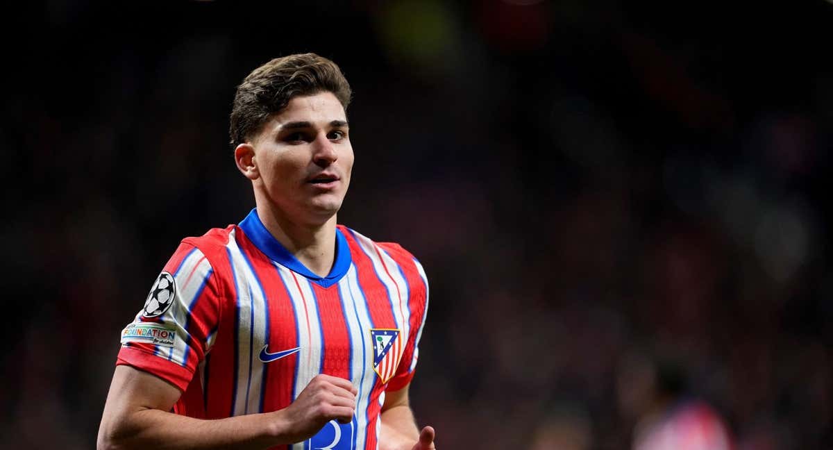 Julián Alvarez, en el partido ante el Real Madrid./EP