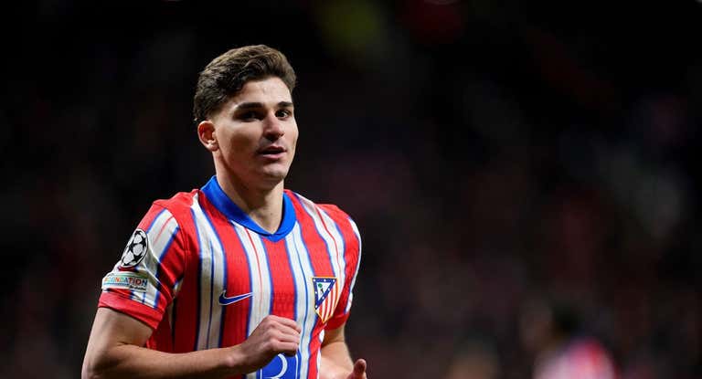 Julián Alvarez, en el partido ante el Real Madrid.