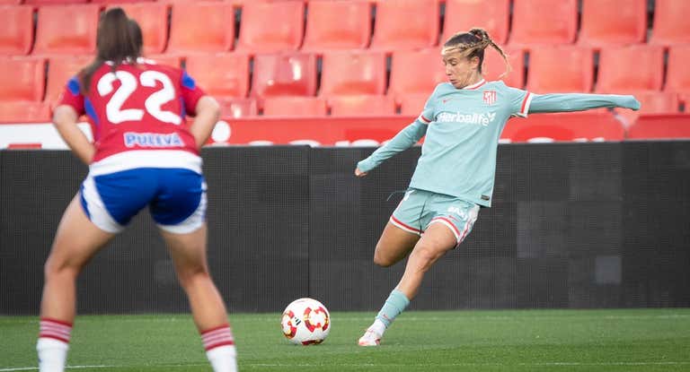 Tatiana Pinto en el partido de ida.