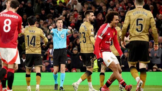 Benoit Bastian,  el gran protagonista del partido entre el Manchester United y la Real Sociedad. /EFE