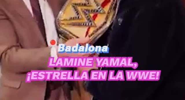 El jugador del Barça acudió al show de Smackdown celebrado en Badalona y no pasó desapercibido…