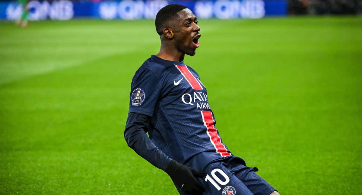 Dembélé, en un partido con el PSG./EP