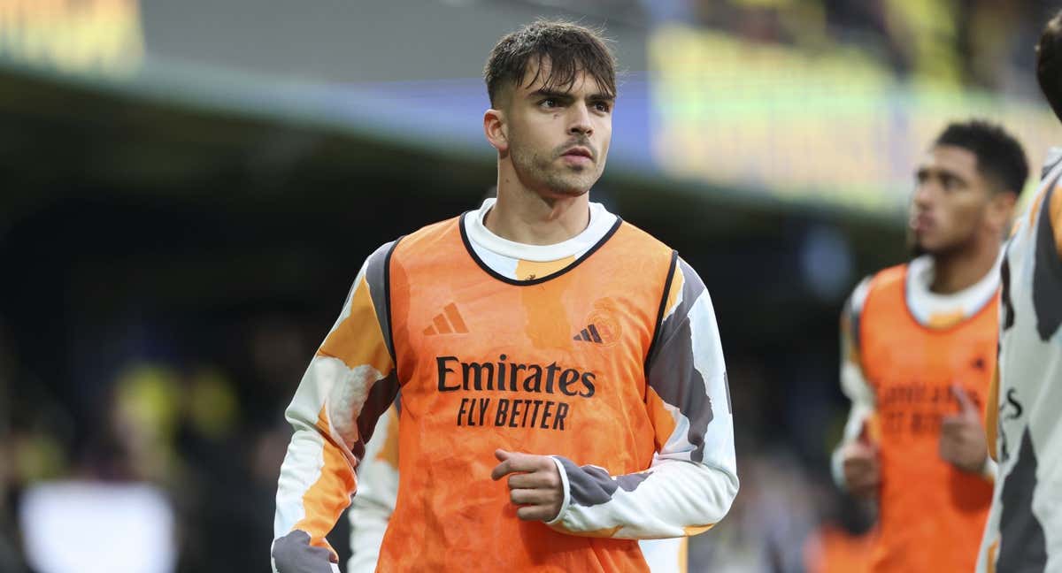 Raúl Asencio, en un entrenamiento con el Real Madrid./EP