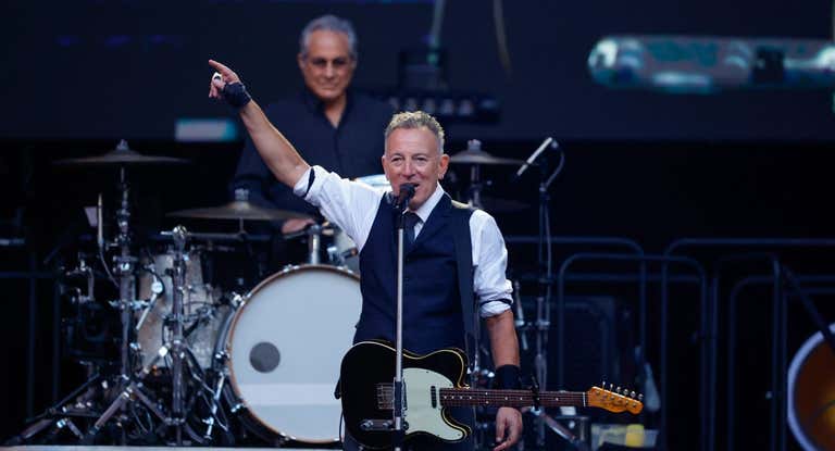 Bruce Springsteen durante uno de sus conciertos en el Metropolitano en 2024.