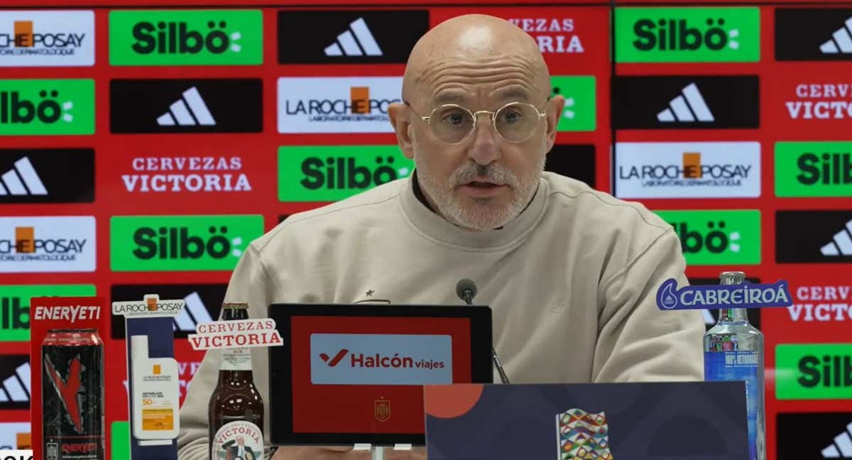 Luis de la Fuente, durante su rueda de prensa. /CAPTURA