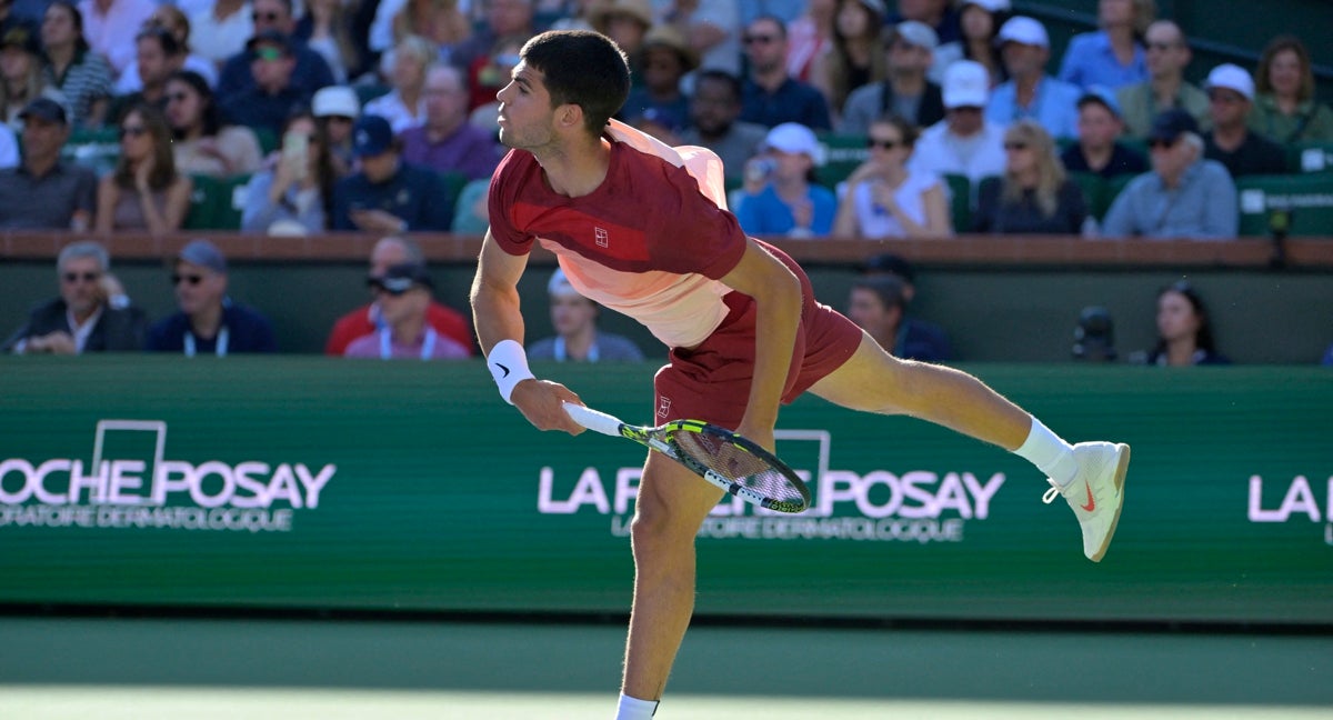 Carlos Alcaraz, durante la semifinal de Indian Wells ante Jack Draper.