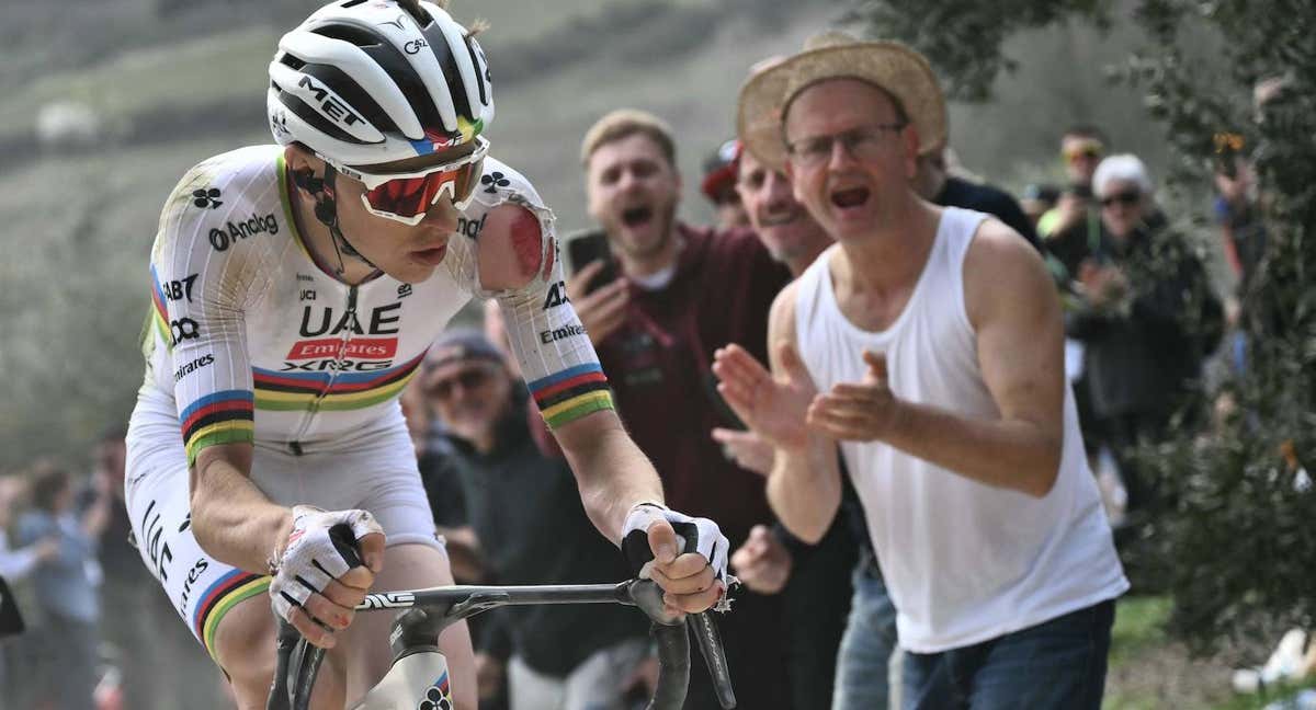 Tadej Pogacar (26), en la Strade Bianche 2025.