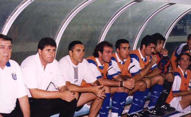 López Caro, en su etapa como entrenador del Melilla.