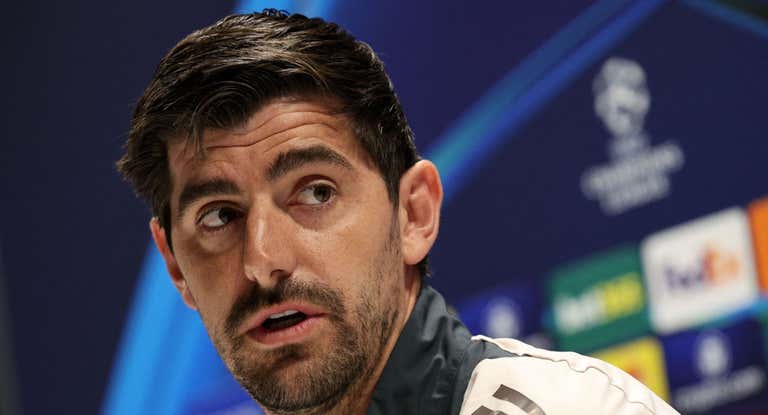 Courtois, en rueda de prensa.