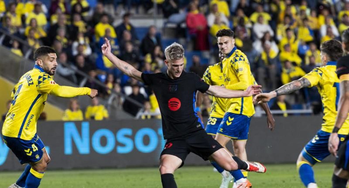 Dani Olmo, en el último Las Palmas-Barça.
