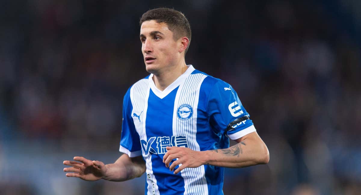 Tenaglia, durante un partido del Alavés esta temporada.