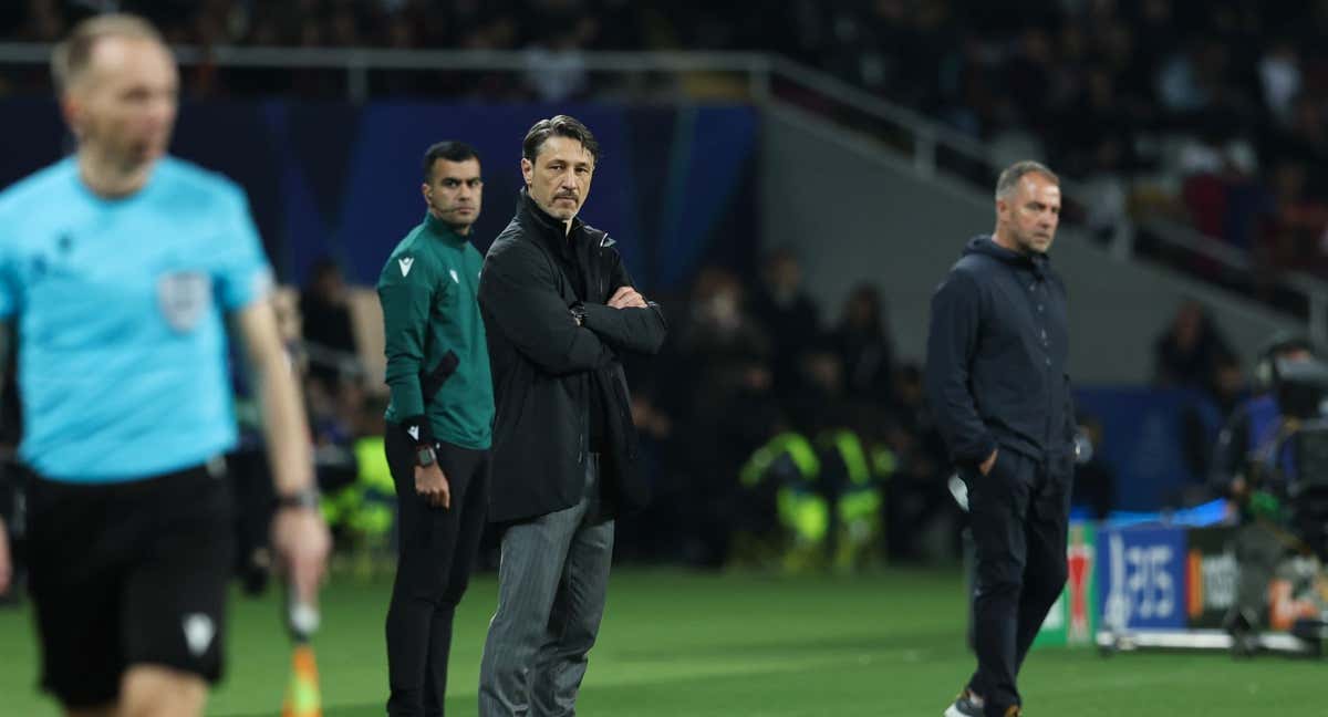 Kovac y Flick en el partido de ida.