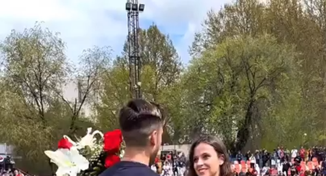 En la celebración de la RSD Alcalá hubo un momento que consiguió desviar la atención.