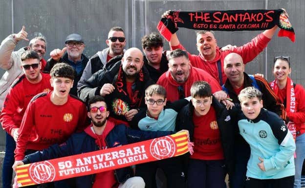 Aficionados y jugadores de Industrias Santa Coloma.  FS GARCÍA