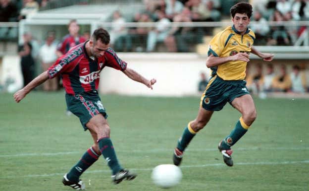 Imanol Alguacil jugando en Ipurua contra el Eibar.  Diario Vasco