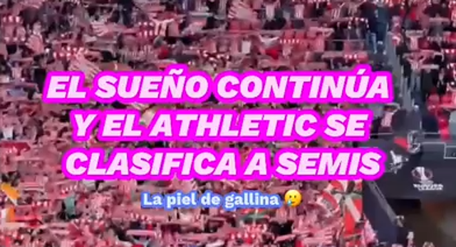 El Athletic Club está en semis de Europa League y así lo celebraron.