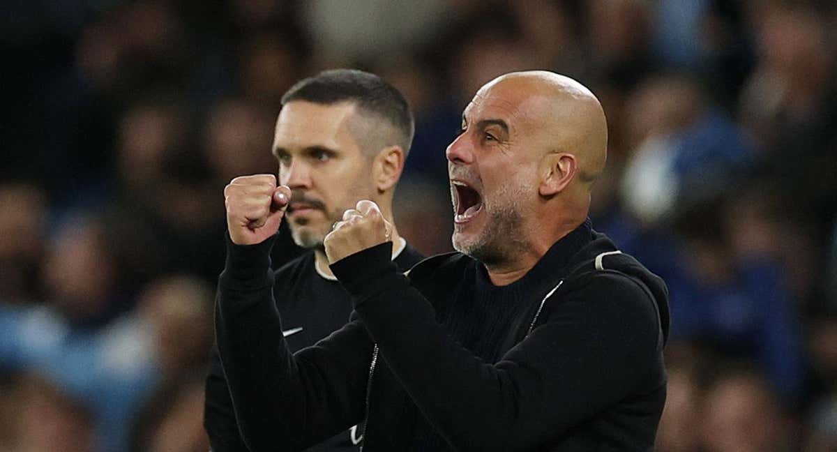 Guardiola, tras el gol de Nunes en el 94'.