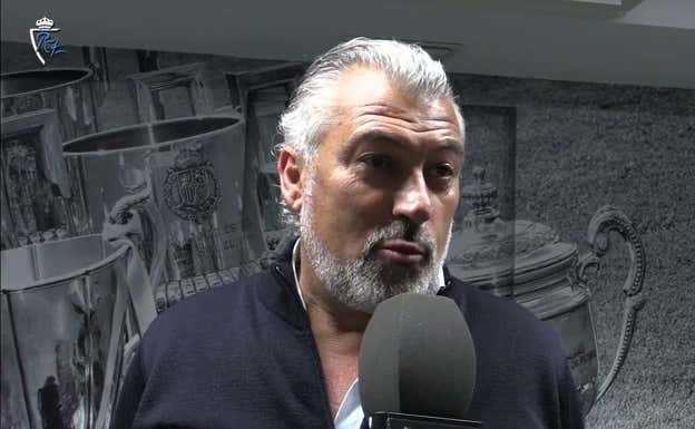 Higuera, en una reciente intervención para los medios del Real Zaragoza.  Real Zaragoza.