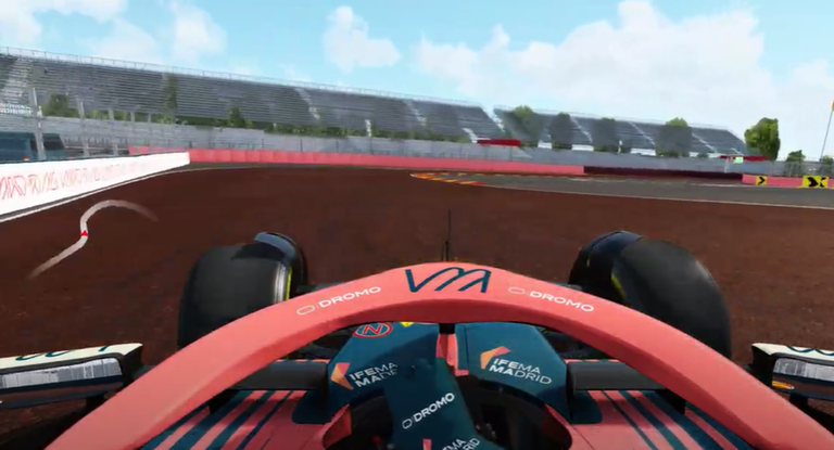 Imagen de la cámara onboard de la vuelta al circuito de Madrid.
