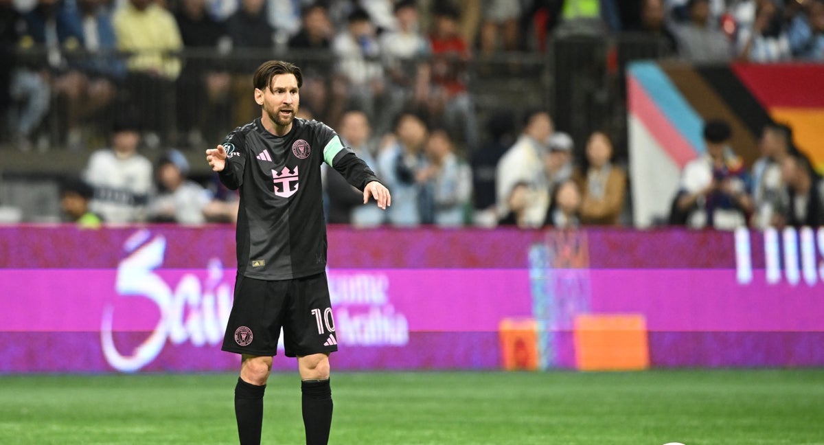 Messi, durante el partido.