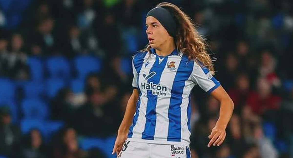 Andreia Jacinto durante un partido con la Real Sociedad. /Real Sociedad